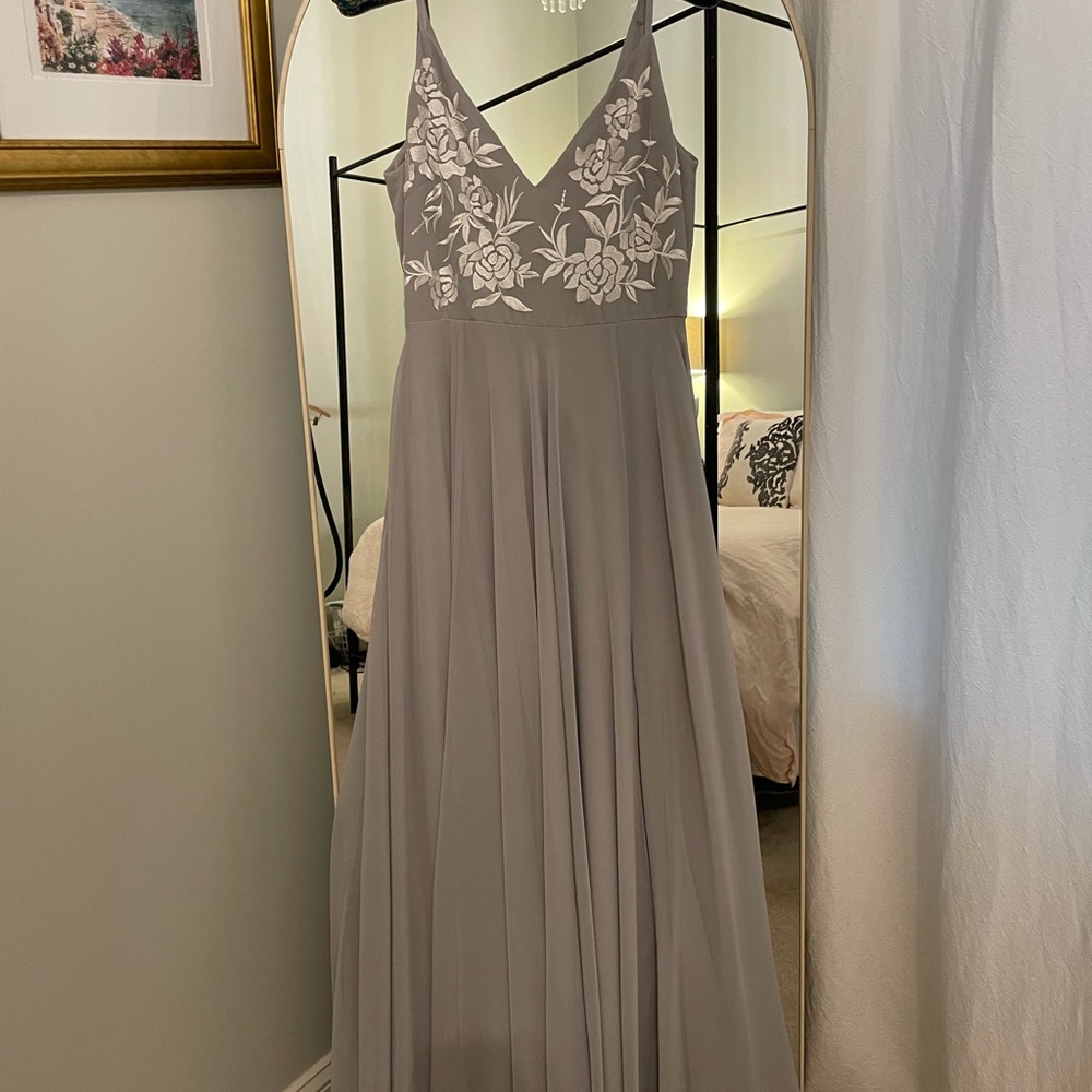 BHLDN Sadia Floral Embroidered Maxi Dress